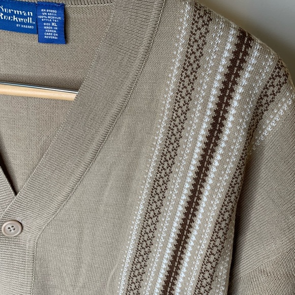 Norman Rockwell by Haband Button Down Sweater w/Pockets Size XL - Picture 4 of 5